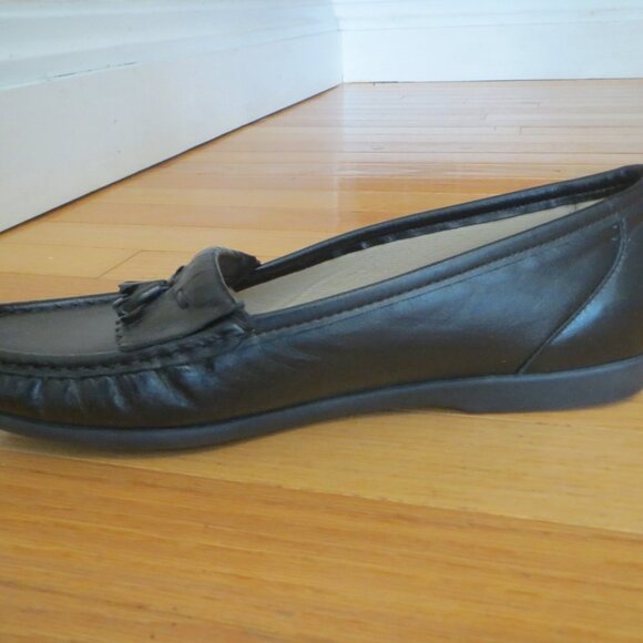 Women's Black SAS Penny Loafers Wedges Slip On Shoes Size 10 M EUC - Picture 8 of 10